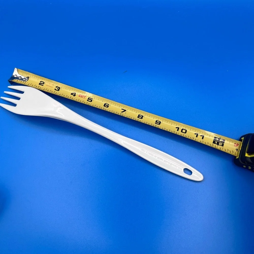 Vintage Melamine Ware White Serving Fork 11.5 Inch Made in Taiwan 074